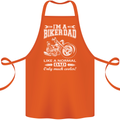 Biker A Normal Dad Father's Day Motorcycle Cotton Apron 100% Organic Orange
