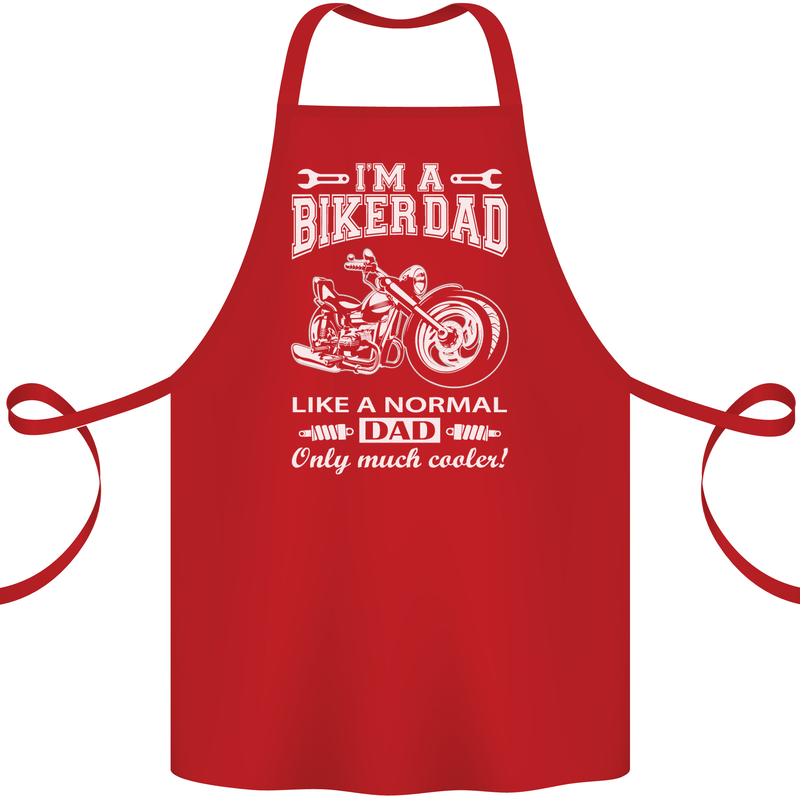 Biker A Normal Dad Father's Day Motorcycle Cotton Apron 100% Organic Red