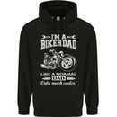 Biker A Normal Dad Father's Day Motorcycle Mens 80% Cotton Hoodie Black