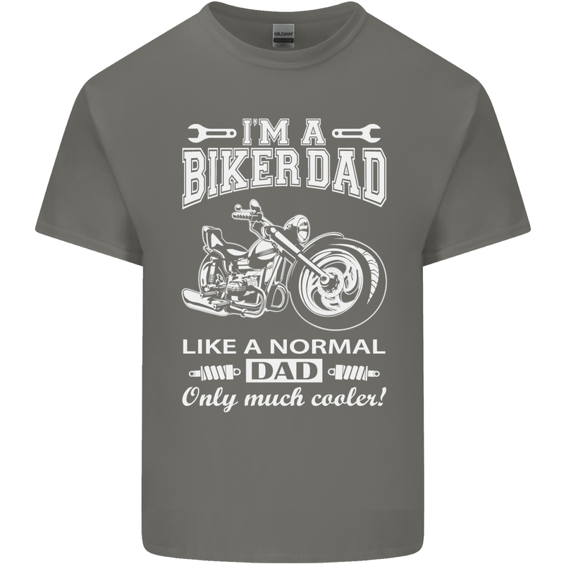 Biker A Normal Dad Father's Day Motorcycle Mens Cotton T-Shirt Tee Top Charcoal