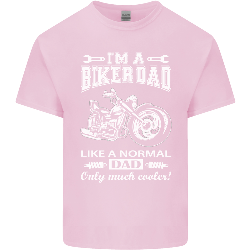 Biker A Normal Dad Father's Day Motorcycle Mens Cotton T-Shirt Tee Top Light Pink