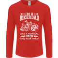 Biker A Normal Dad Father's Day Motorcycle Mens Long Sleeve T-Shirt Red