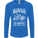Biker A Normal Dad Father's Day Motorcycle Mens Long Sleeve T-Shirt Royal Blue