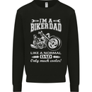 Biker A Normal Dad Father's Day Motorcycle Mens Sweatshirt Jumper Black
