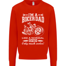 Biker A Normal Dad Father's Day Motorcycle Mens Sweatshirt Jumper Bright Red
