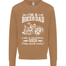 Biker A Normal Dad Father's Day Motorcycle Mens Sweatshirt Jumper Caramel Latte