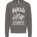 Biker A Normal Dad Father's Day Motorcycle Mens Sweatshirt Jumper Charcoal