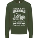 Biker A Normal Dad Father's Day Motorcycle Mens Sweatshirt Jumper Forest Green