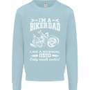 Biker A Normal Dad Father's Day Motorcycle Mens Sweatshirt Jumper Light Blue