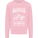Biker A Normal Dad Father's Day Motorcycle Mens Sweatshirt Jumper Light Pink