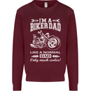 Biker A Normal Dad Father's Day Motorcycle Mens Sweatshirt Jumper Maroon