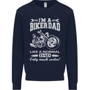 Biker A Normal Dad Father's Day Motorcycle Mens Sweatshirt Jumper Navy Blue