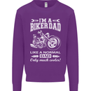 Biker A Normal Dad Father's Day Motorcycle Mens Sweatshirt Jumper Purple