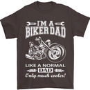 Biker A Normal Dad Father's Day Motorcycle Mens T-Shirt Cotton Gildan Dark Chocolate
