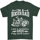 Biker A Normal Dad Father's Day Motorcycle Mens T-Shirt Cotton Gildan Forest Green