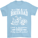 Biker A Normal Dad Father's Day Motorcycle Mens T-Shirt Cotton Gildan Light Blue