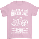 Biker A Normal Dad Father's Day Motorcycle Mens T-Shirt Cotton Gildan Light Pink