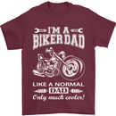 Biker A Normal Dad Father's Day Motorcycle Mens T-Shirt Cotton Gildan Maroon
