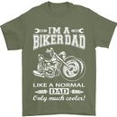 Biker A Normal Dad Father's Day Motorcycle Mens T-Shirt Cotton Gildan Military Green