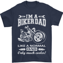 Biker A Normal Dad Father's Day Motorcycle Mens T-Shirt Cotton Gildan Navy Blue