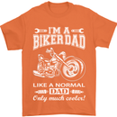 Biker A Normal Dad Father's Day Motorcycle Mens T-Shirt Cotton Gildan Orange