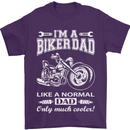 Biker A Normal Dad Father's Day Motorcycle Mens T-Shirt Cotton Gildan Purple