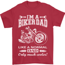 Biker A Normal Dad Father's Day Motorcycle Mens T-Shirt Cotton Gildan Red