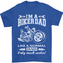 Biker A Normal Dad Father's Day Motorcycle Mens T-Shirt Cotton Gildan Royal Blue