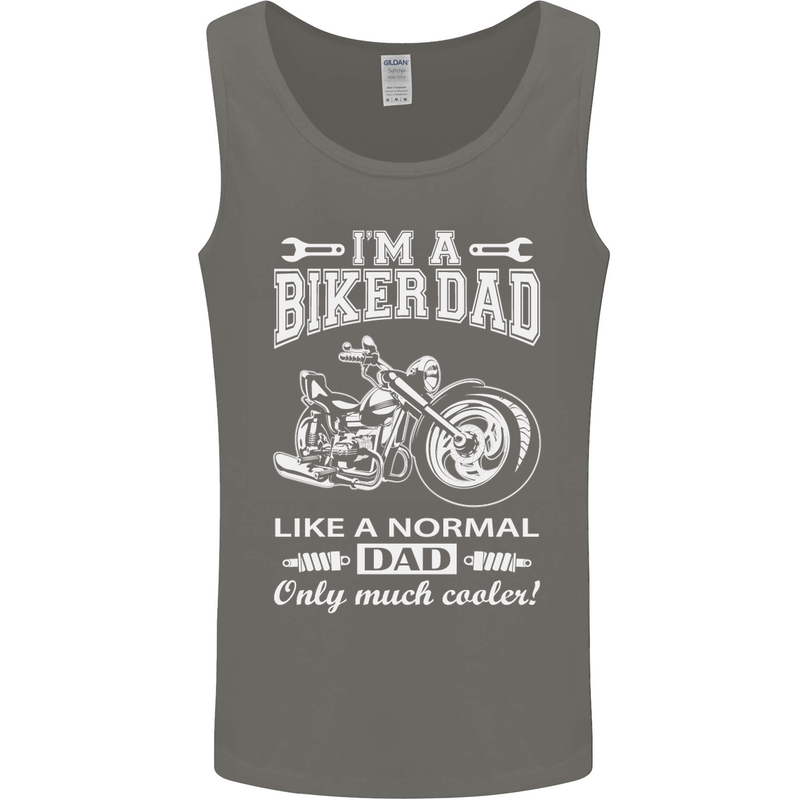 Biker A Normal Dad Father's Day Motorcycle Mens Vest Tank Top Charcoal