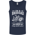 Biker A Normal Dad Father's Day Motorcycle Mens Vest Tank Top Navy Blue