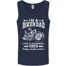 Biker A Normal Dad Father's Day Motorcycle Mens Vest Tank Top Navy Blue