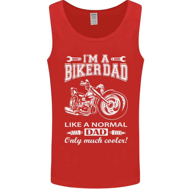 Biker A Normal Dad Father's Day Motorcycle Mens Vest Tank Top Red