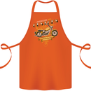 Biker American Customs Motorcycle Chopper Cotton Apron 100% Organic Orange