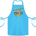 Biker American Customs Motorcycle Chopper Cotton Apron 100% Organic Turquoise