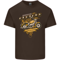 Biker American Customs Motorcycle Chopper Kids T-Shirt Childrens Chocolate