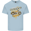 Biker American Customs Motorcycle Chopper Kids T-Shirt Childrens Light Blue