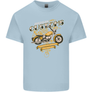 Biker American Customs Motorcycle Chopper Kids T-Shirt Childrens Light Blue