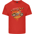 Biker American Customs Motorcycle Chopper Kids T-Shirt Childrens Red