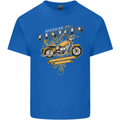 Biker American Customs Motorcycle Chopper Kids T-Shirt Childrens Royal Blue