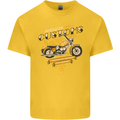 Biker American Customs Motorcycle Chopper Kids T-Shirt Childrens Yellow