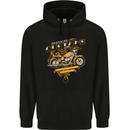 Biker American Customs Motorcycle Chopper Mens 80% Cotton Hoodie Black