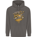 Biker American Customs Motorcycle Chopper Mens 80% Cotton Hoodie Charcoal