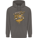 Biker American Customs Motorcycle Chopper Mens 80% Cotton Hoodie Charcoal