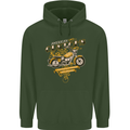 Biker American Customs Motorcycle Chopper Mens 80% Cotton Hoodie Forest Green