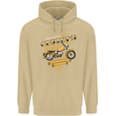 Biker American Customs Motorcycle Chopper Mens 80% Cotton Hoodie Sand