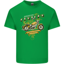 Biker American Customs Motorcycle Chopper Mens Cotton T-Shirt Tee Top Irish Green