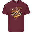 Biker American Customs Motorcycle Chopper Mens Cotton T-Shirt Tee Top Maroon