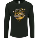Biker American Customs Motorcycle Chopper Mens Long Sleeve T-Shirt Black