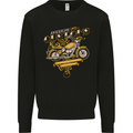 Biker American Customs Motorcycle Chopper Mens Sweatshirt Jumper Black