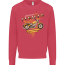Biker American Customs Motorcycle Chopper Mens Sweatshirt Jumper Heliconia